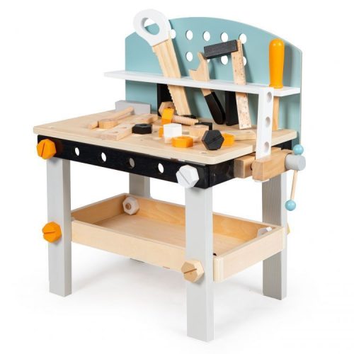 Fa gyerek szerelőasztal, munkapad 38 db