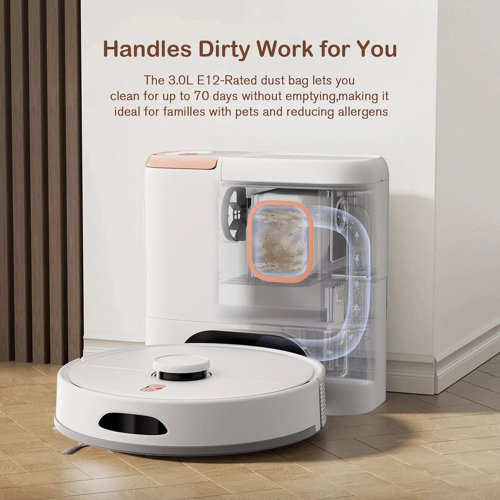 3-az-1-ben Robotporszívó LiDAR Navigációval - Seprés, Felmosás, Kisállat Szőreltávolítás - Alkalmazás és Hangvezérlés