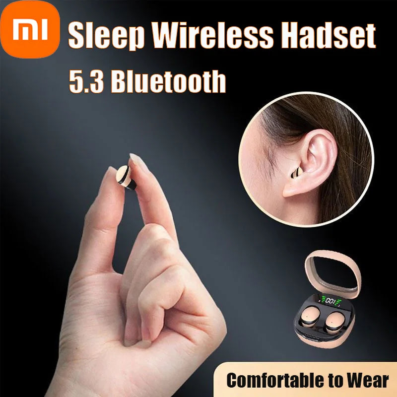 Xiaomi Bluetooth 5.3 Mini-Headset, HD-HiFi-Ohrhörer, unsichtbare Kopfhörer für Schlaf, Spiele und Sport, Touch-Steuerung für Damen und Herren 