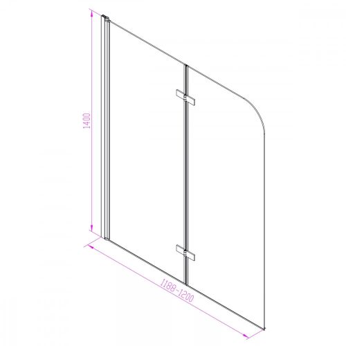Alor 120x140 cm kádparaván
