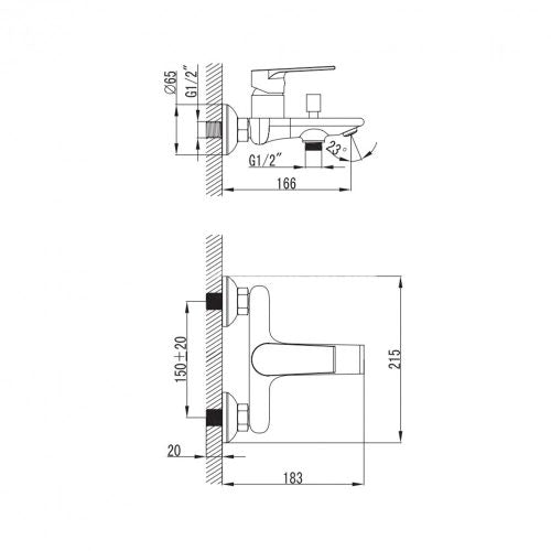 Asti kádtöltő csaptelep