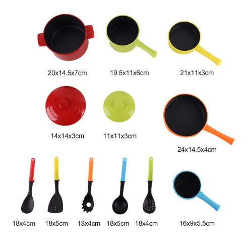 Edénynkészlet játékkonyhába 10 darab