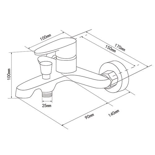 Colly kádtöltő csaptelep fekete
