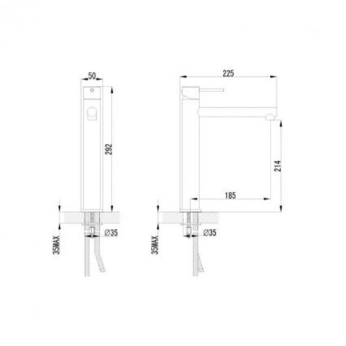 Comino mosdó csaptelep magas