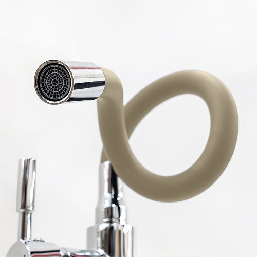 Corin álló mosogató csaptelep flexibilis kifolyócsővel, bézs