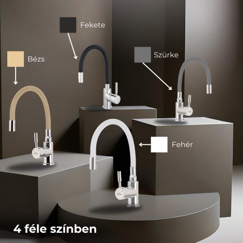 Corin álló mosogató csaptelep flexibilis kifolyócsővel, bézs