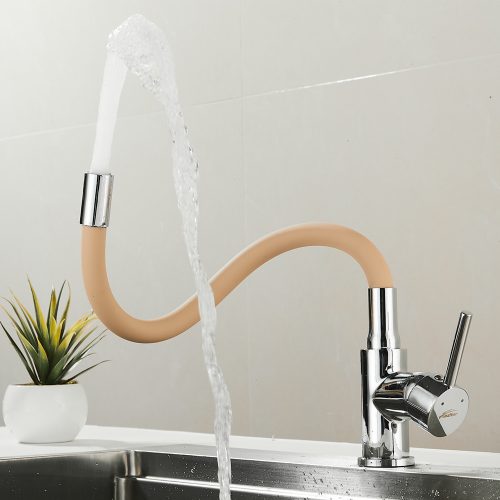 Corin álló mosogató csaptelep flexibilis kifolyócsővel, bézs