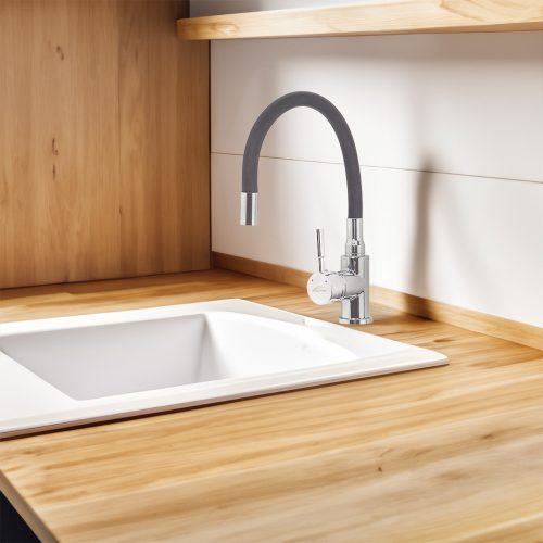 Corin álló mosogató csaptelep flexibilis kifolyócsővel – szürke