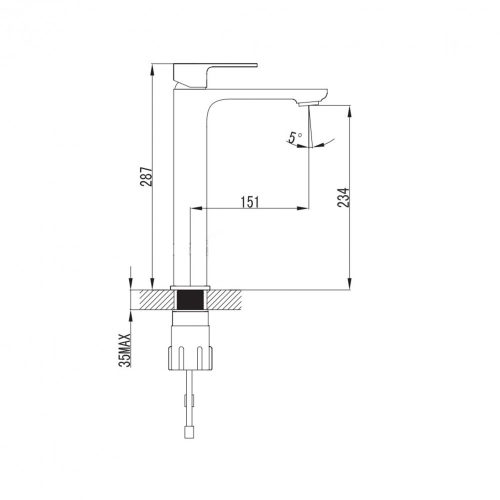 Cosmo magas mosdó csaptelep