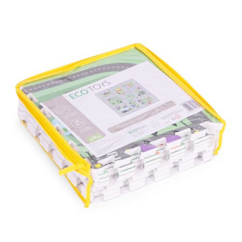 EVA habszivacs játszószőnyeg gyerekeknek City 90,5x90,5 cm 21 db