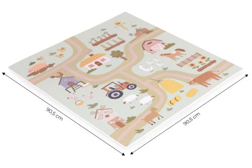 EVA habszivacs játszószőnyeg gyerekeknek Farm 90,5x90,5 cm 21 db