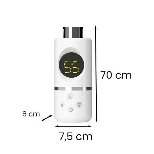 Elektromos fűtőpatron törölközőszárító radiátorhoz digitális hőkfokszabályozóval 600W fehér
