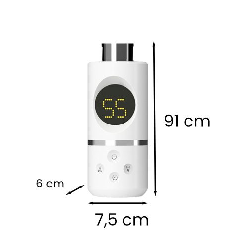 Elektromos fűtőpatron törölközőszárító radiátorhoz digitális hőközővel 800W fehér