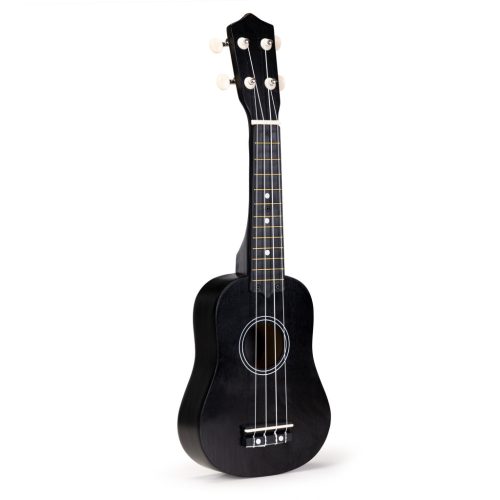 Fa Ukulele Gitár Gyerekeknek, 4 Nylon húr fekete