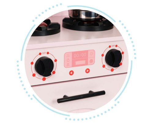 Fa játékkonyha, sütő, mikrohullámú sütő égők, kiegészítők