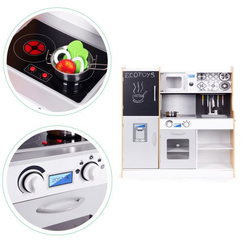 Fa játékkonyha hang és LED tábla fém kiegészítők
