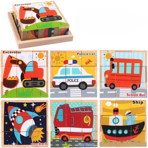 Fakocka puzzle, kirakós játék