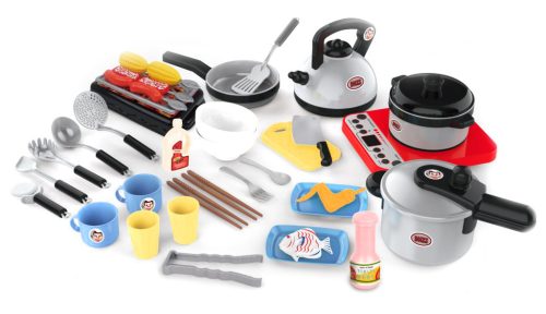 Főző és grillezőkészlet 40 darabos hanggal és LED-del