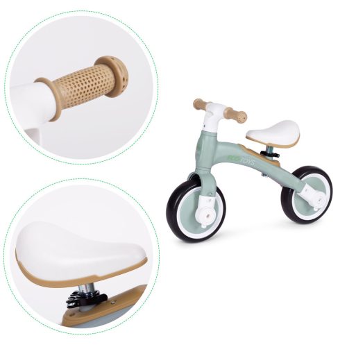 Futóbicikli pedálokkal - gyakorló oldalsó kerekek 3 az 1-ben zöld