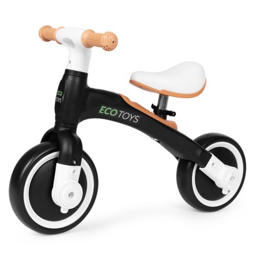 Futóbicikli pedálokkal 3 az 1-ben oldalsó kerekekkel fekete