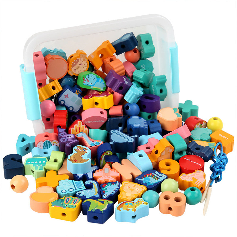 Fűzős fajáték formák és számok 138 db