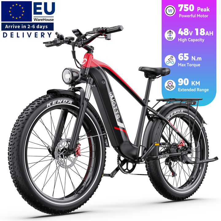 EU Stock Free Shipping Duotts F26 Lite Dirt E Bike Electric Bicycle Mountain Ebike 48V 18AH Fat Tire Electric Bike E-bike