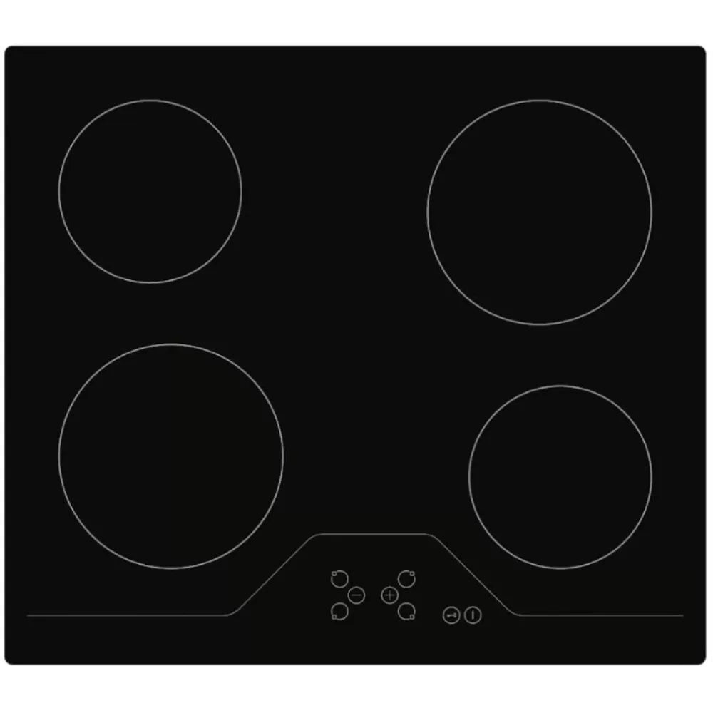 HOMEFORT HFBK64T0B Beépíthető Kerámia főzőlap Keret nélküli,6000 W,Érintőszenzoros,Gyerekzár
