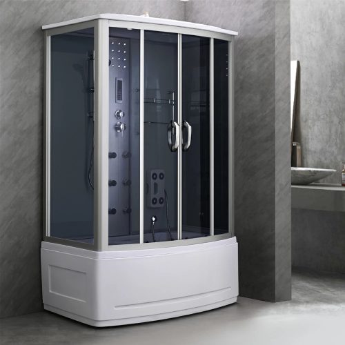 Emilia 85x135 cm hidromasszázskabinkabin elektronikával Black