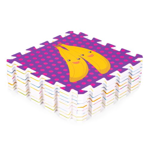 Habszivacs puzzle szőnyeg gyümölcsök kirakós 9 elem 86x86cm