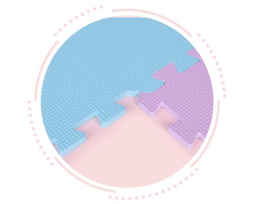 Habszivacs puzzle szőnyeg kerítéssel 141,5x141,5 cm 24 db