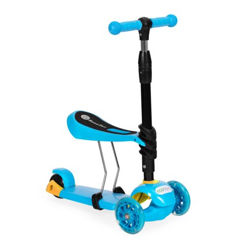 Háromkerekű roller Led kerekekkel 3 az 1-ben kék