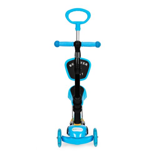 Háromkerekű roller Led kerekekkel 3 az 1-ben kék