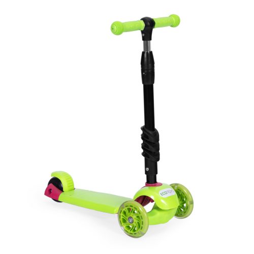 Háromkerekű roller Led kerekekkel 3 az 1-ben zöld