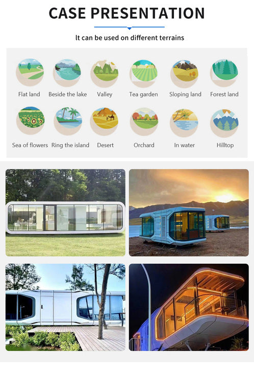 Detachable Container House Apple Cabins Connected Together Two Floors Prefab House for Living Restaurant Office