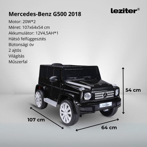 Elektromos autó Mercedes Benz G500 fekete