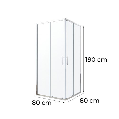 Soul 80x80 cm szögletes zuhanykabin tálca nélkül