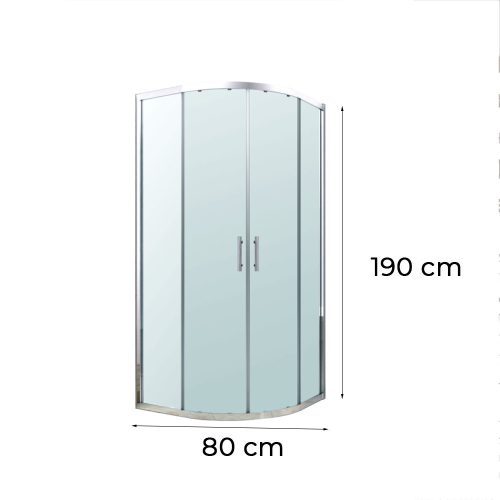 Soul 80x80 cm íves zuhanykabin tálca nélkül