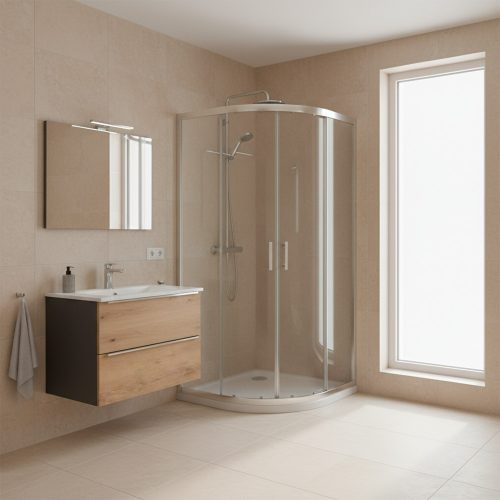 Soul 80x80 cm íves zuhanykabin tálca nélkül