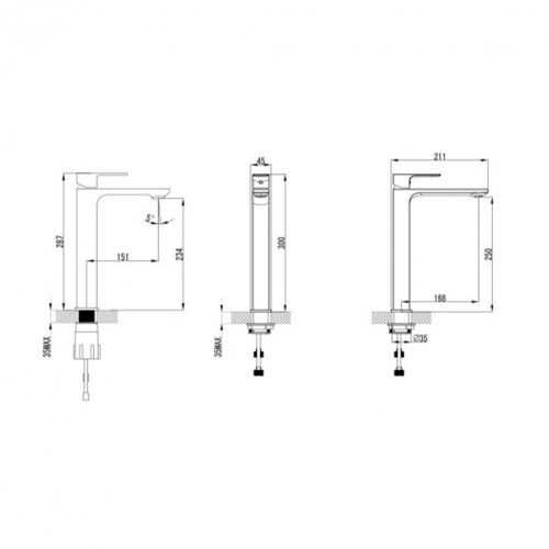 Mamba mosdó csaptelep magas