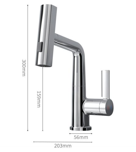 Mara mosogató csaptelep multifunkciós fejjel fekete