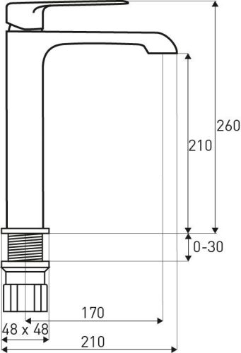 Maroko 47 arany magasított mosdó csaptelep
