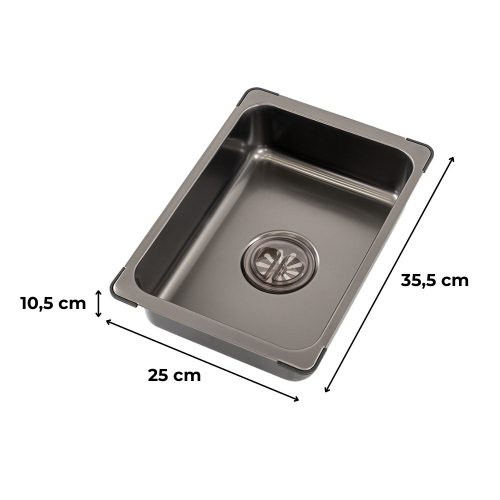 Mosó tál zárható lefolyóval mosogató tálcához