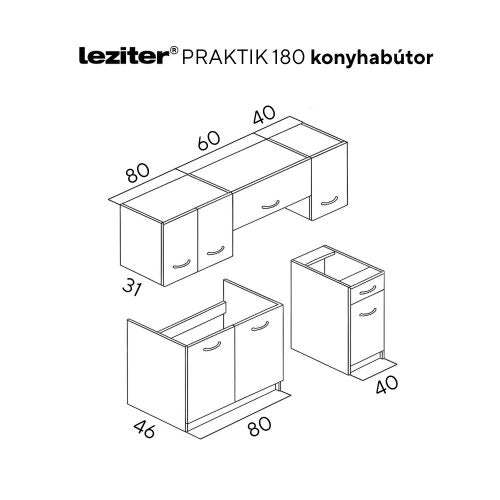 Praktik 180 konyhabútor
