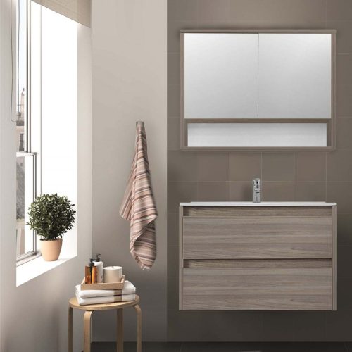 Porto 80 komplett fürdőszoba bútor rauna szil színben