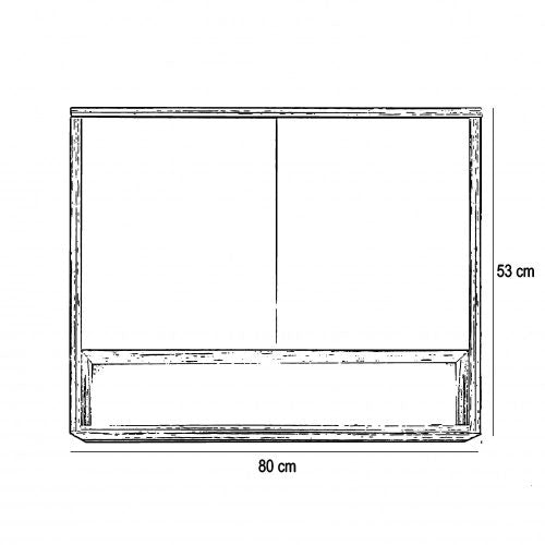 Porto 80 komplett fürdőszoba bútor rauna szil színben