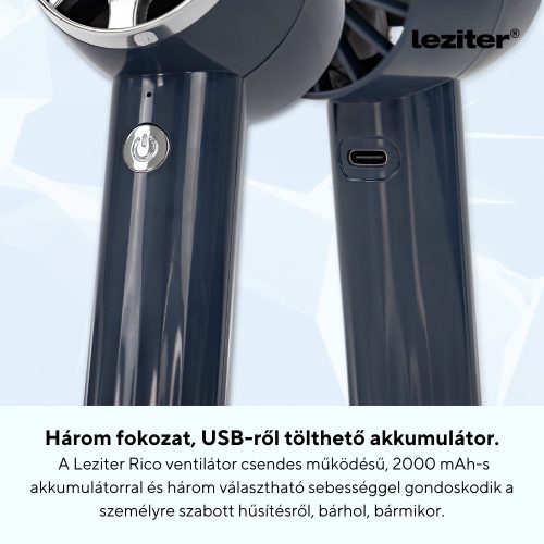 Rico kézi hordozható usb ventilátor 2000 mAh