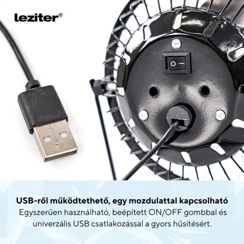 Ruen asztali usb ventilátor 5 W fekete