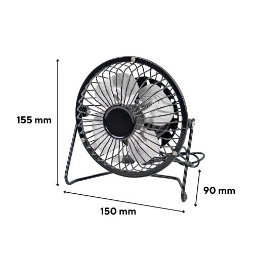 Ruen asztali usb ventilátor 5 W fekete