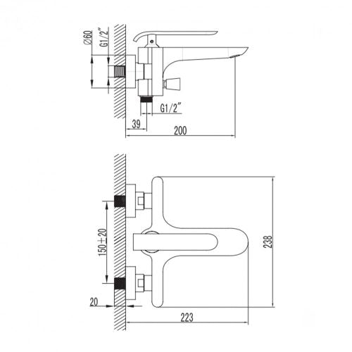 Rundo kád csaptelep