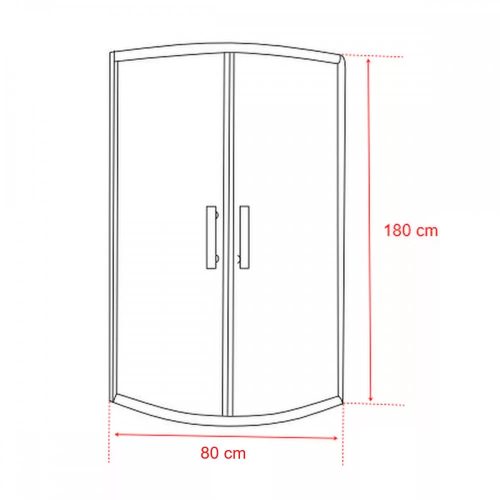 Spirit Bamboo 80x80 cm íves zuhanykabin zuhanytálca nélkül